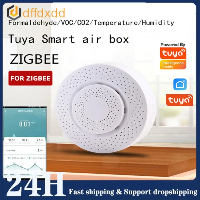 Pre Zigbee Kvalita ovzdušia inteligentný domáci vzduchový box formaldehyd VOC CO2 PM2.5