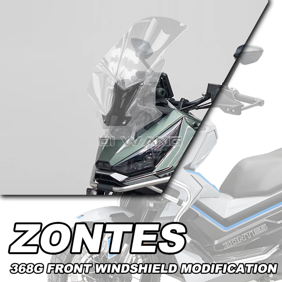 Pre Zontes 368G Motocyklové predné čelné sklo upravené Zvýšené čelné sklo 368G Imitácia XADV predný dážďový štít čelného skla čelného skla