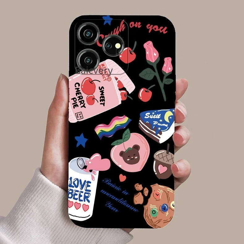 Pre ZTE Blade V50S/ V50 Smart/ V50 Design 8050 Pase módne mäkké TPU Silikone Funda Coque Coque Cover