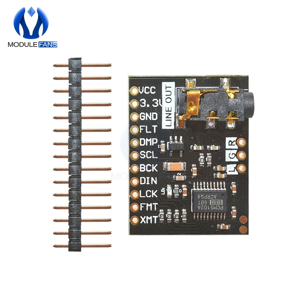 Pre zvukovú kartu Raspberry Pi Phat I2S IIC Modul PCM5102 Audio doska s stereofónnym konektorom za ES9023 PCM1794A DAC