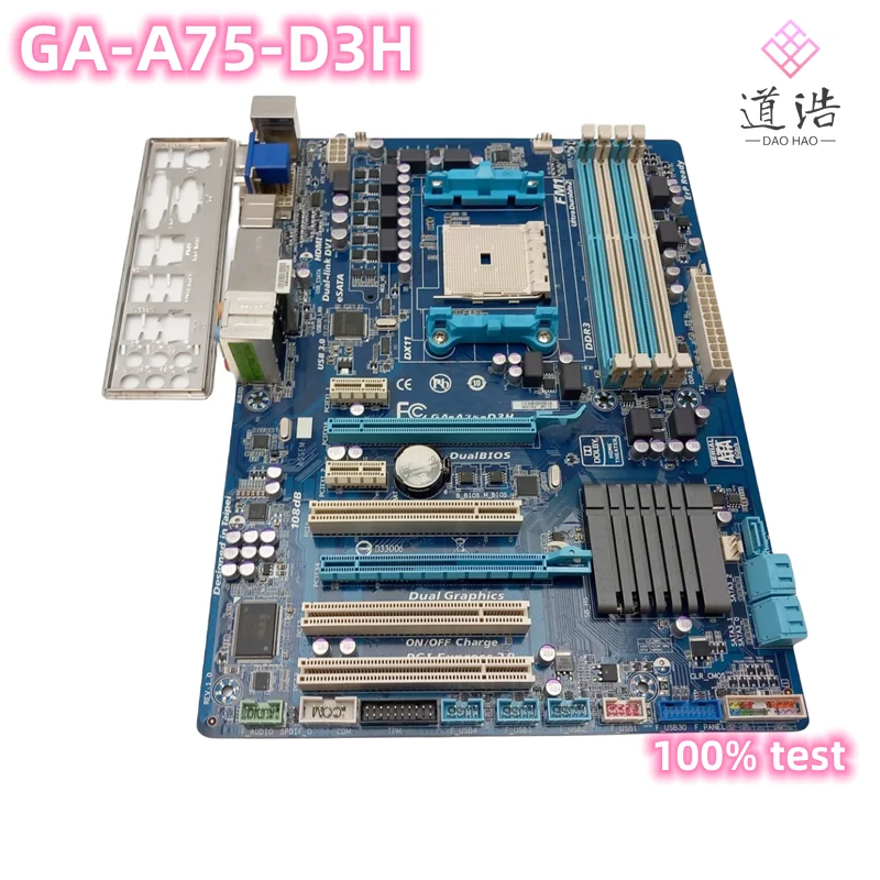 Pre základnú dosku GA-A75-D3H 32 GB USB2.0 HDMI Socket FM1 DDR3 ATX A75 HAINBOARD 100% Testovaná plne práca