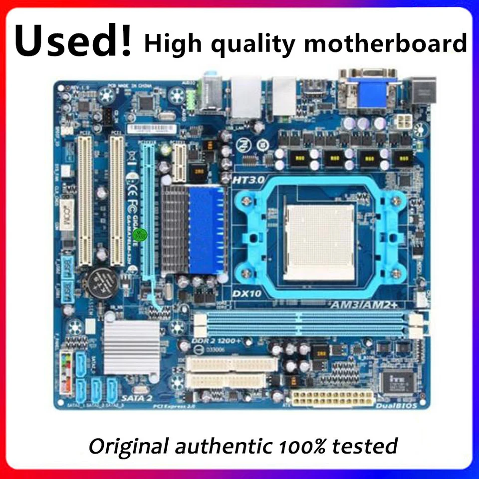 Pre základnú dosku GA-MA78LM-S2 MA78LM-S2 AM2 DDR2 pre AMD 760G 770 780G 880G Pôvodná stolná plocha použitá hlavná doska