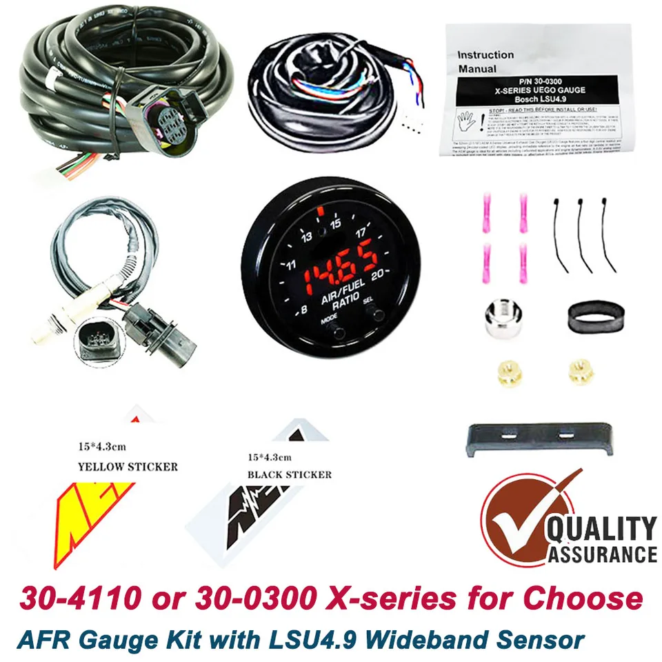 Pre širokopásmový rozchod AEM 30-4110 30-0300 X-Series AFR UEGO AIR AIR PALIOMATION SPEAT, s LSU4.9 0258017025 17025 senzor+AEM