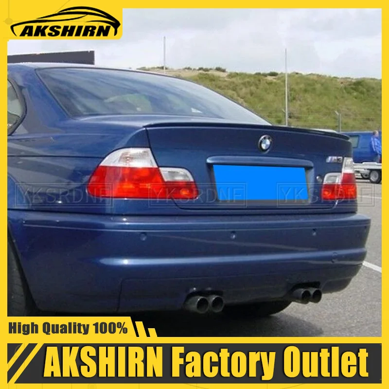 Pre štýl M3 na roky 1998-2006 rokov BMW 3 Series E46 ABS Čierny spojler sedanové uhlíkové vlákno Zadné krídlo