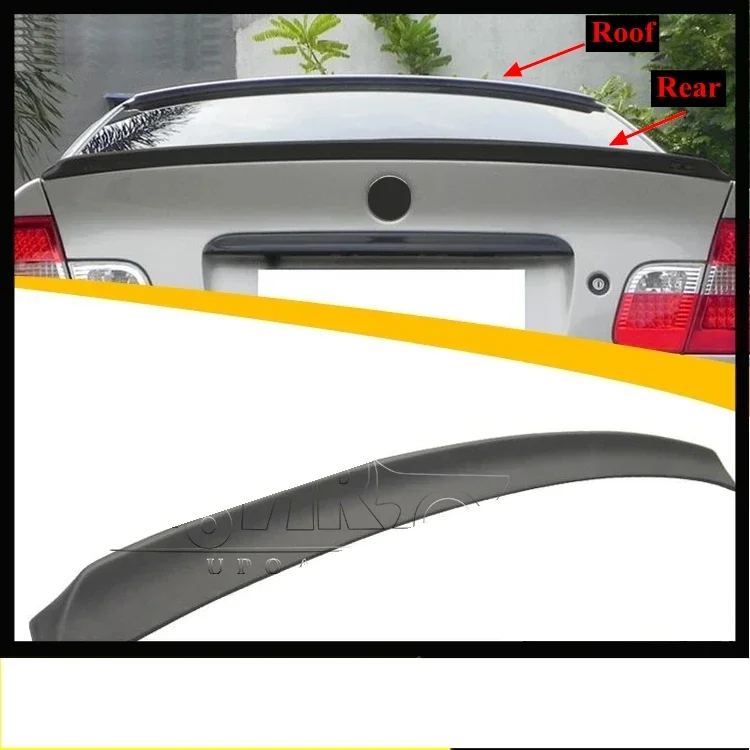 Pre štýl M3 pre BMW 3 Series E46 1998-2006 Rok ABS strešné spojlery Sedan Sedan Zadné krídlové príslušenstvo