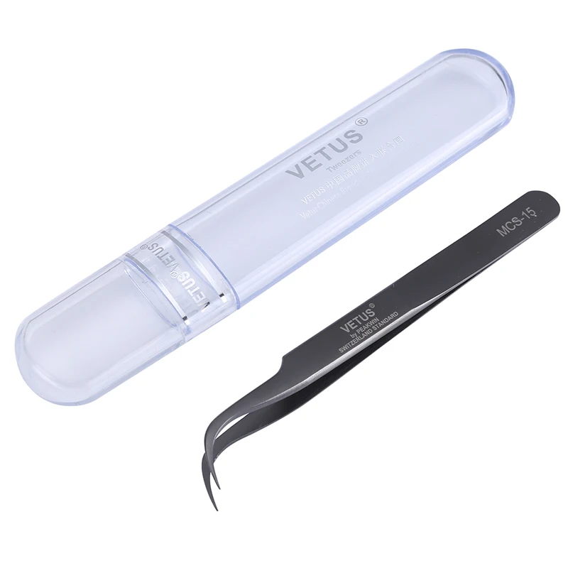 Precision Original vetus pinzety pinzas vetus MCS-15 séria z nehrdzavejúcej ocele zakrivená pinzet