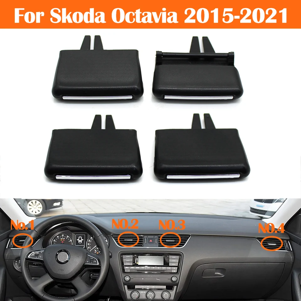Predná klimatizácia výstup AC Vent Grille Slider Clip Nastavte gombík pre skod Octavia 3 MK3 A7 RS Combi 2015-2021 5E0819701