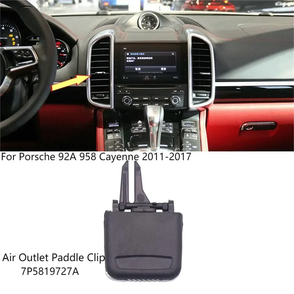 Predná prístrojová doska na zadnú klimatizáciu automobilu A/C Klimatizácia Viaty klimatizáciou Tab Clip pre Porsche 92A 958 Cayenne 2011-2017