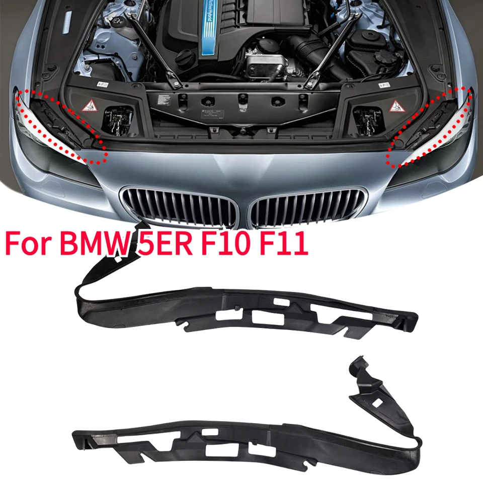 Predné horné horné prúžky krytu svetlometov TRIMS TEASKET TESNENIA PRE BMW 5 F10 F11 2009-2013 63117240367 63117240368
