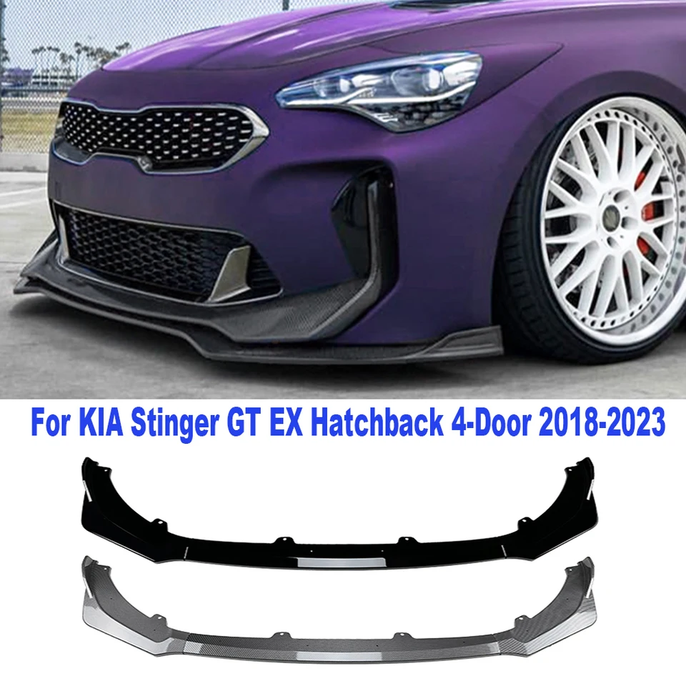 Predné súpravy tela rozptyľovača predného nárazníka pre Kia Stinger GT EX Hatchback 4-dvere 2018-2023 Protect Spoiler Bumper Guard Protector