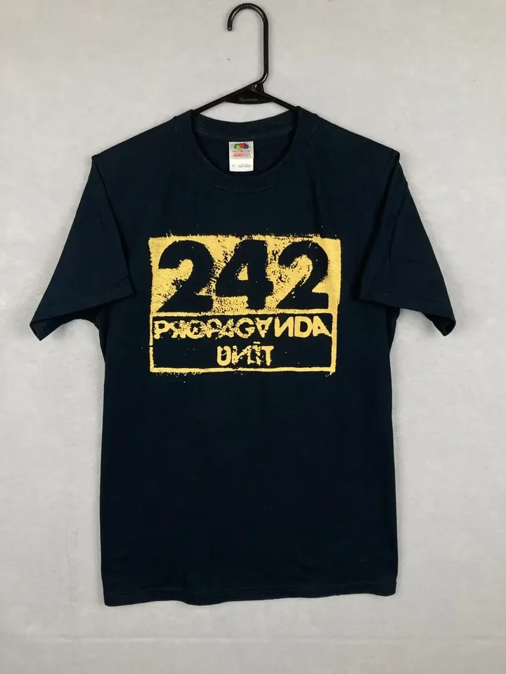 Predný 242 propaganda jednotka T košeľa vosk Trax Records Chicago Ebm Goth Punk Rave