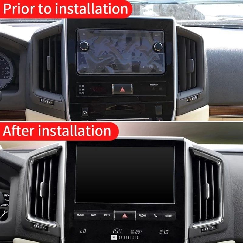 Predný AC Stredný centrálny stredný vzduchový odvodený vývodový kryt panela Panel Panel pre Toyota Land Cruiser LC200 2016-2022