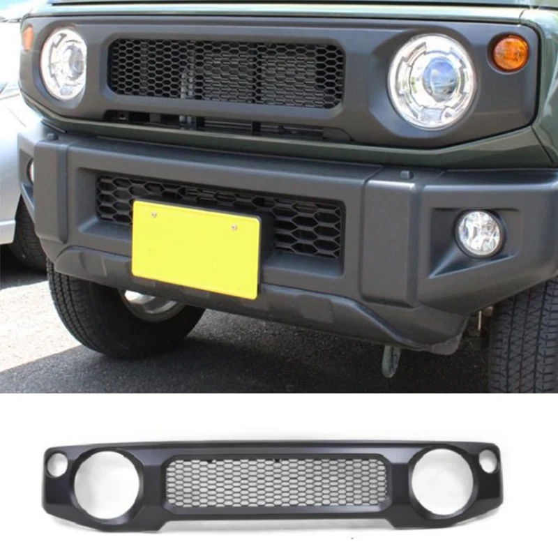 Predný gril pre Suzuki Jimny JB64 JB74 2019+ Automatické exteriérové ​​doplnky predný nárazník mriežky ABS závodné grily pokryté dekorácia