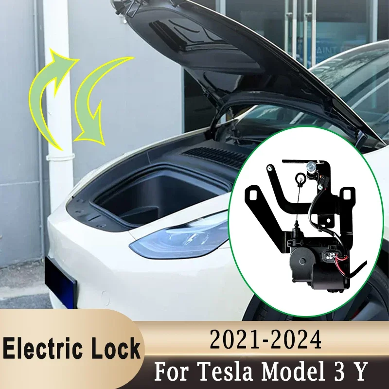 Predný kmeň elektrický sací zámok pre Tesla Model Y / 3 /3 Highland Frunk Replace Box Soft Softing Automatická adsorpcia bližšie