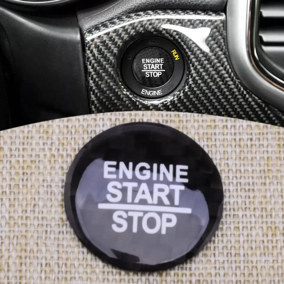 Predný motor Stop Stop Button Tink Tinker Black Fit for Dodge Charger Durango Chrysler 300S 2016-2021