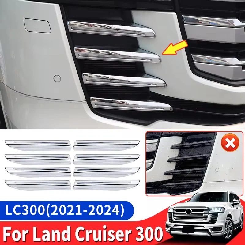 Predný mriežkový nárazník High Gloss Chrome pre Toyota Land Cruiser 300 LC300 2024 Upgrade exteriérové ​​dekorácie Príslušenstvo Body