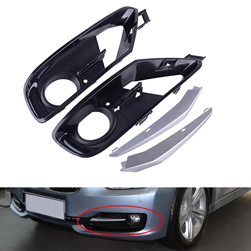 Predný nárazník hmlovej hmly Light Grille Tink Fit for-BMW 3 Series F30/F31 2012-2015 51117300739 51117300740