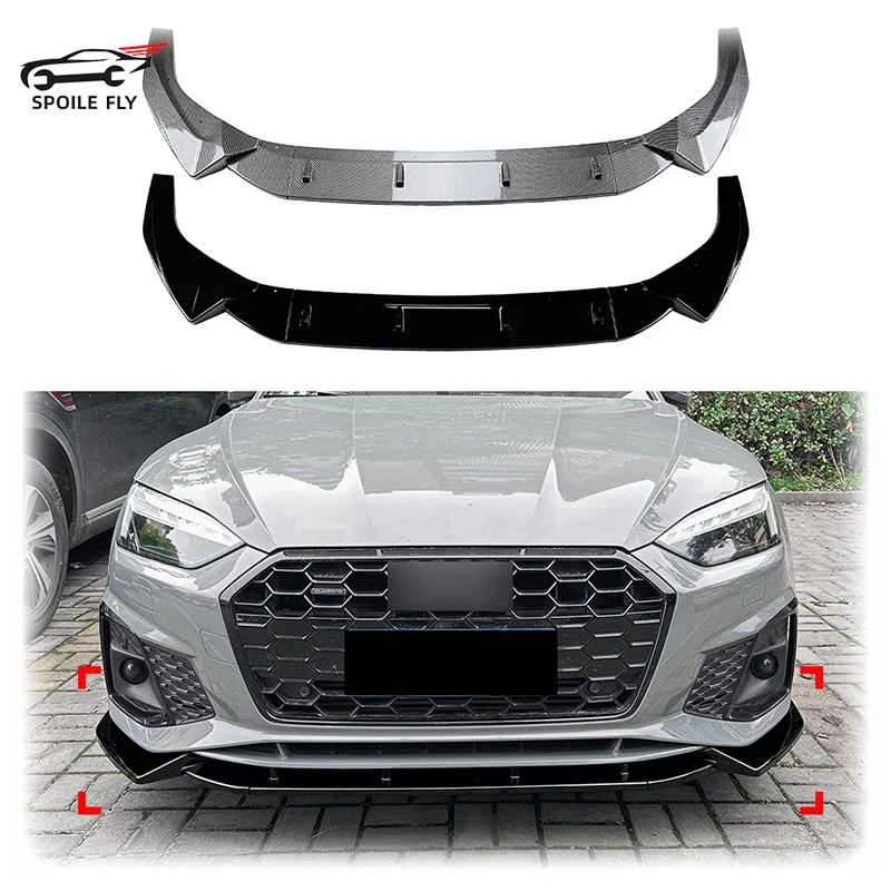 Predný nárazník na pery Leskry Black alebo Body Body Kit pre Audi A5 Sline S5 8W6 2021 2022 2023 2024
