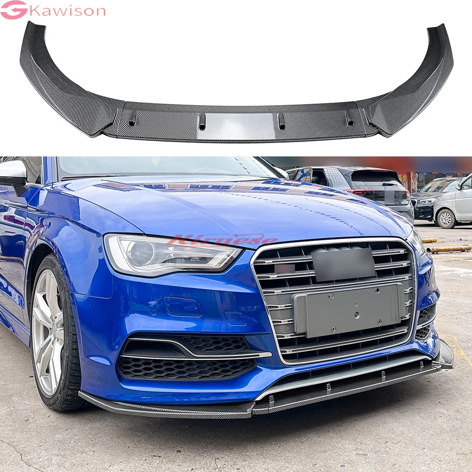 Predný nárazník na rozptyľovač pery rozptyľovača tela SPOTIR SUPLER SUPLER pre Audi A3 8V Sports S -Line S3 2013 -2016