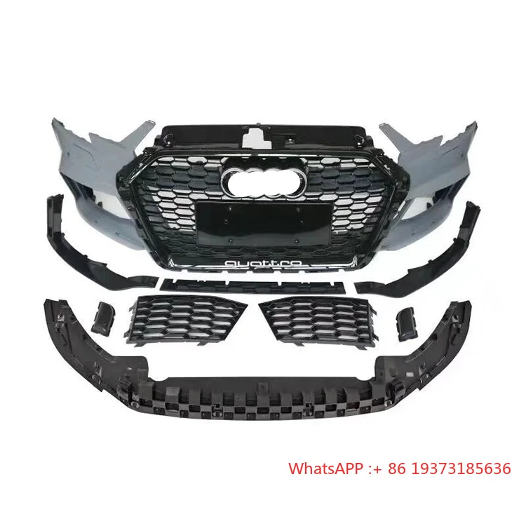 Predný nárazník s grilom Všeobecnou verziou A3 upgrade replant TORS3 KOTY TELO KOTS pre Audi RS3 2017 2018 2019 2020
