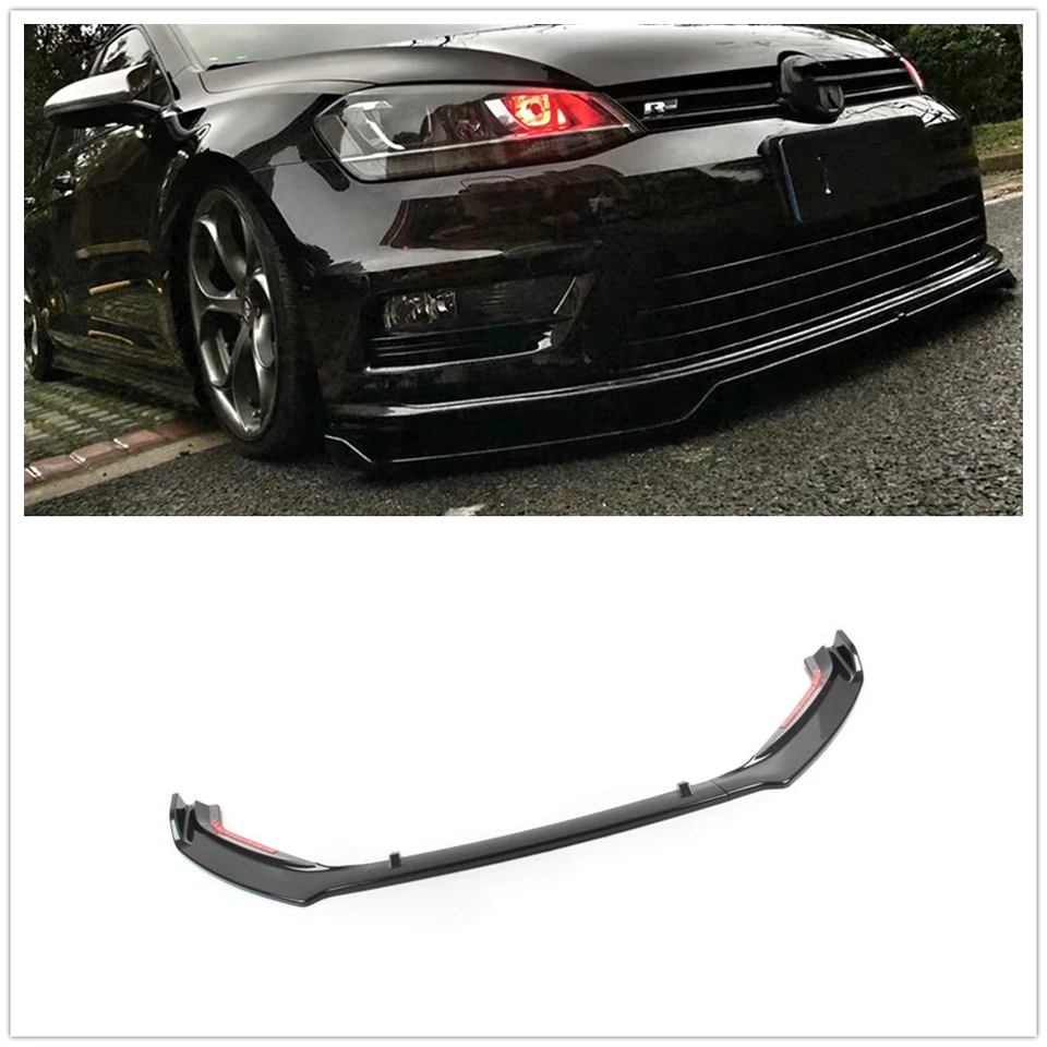 Predný nárazník Spoiler Lip Lower Splitter Ochranca čepeľ pre Volkswagen VW Golf 7.5 2014 2015 2016 2017