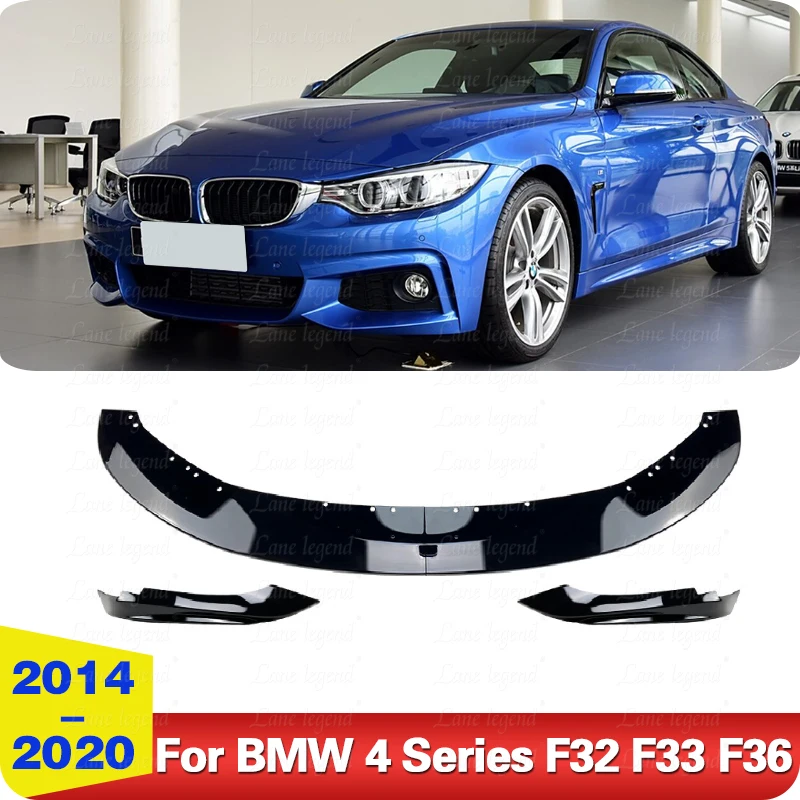 Predný nárazníkový rozptyľovač rozptyľovača SPOILER LEP pre BMW F32 F33 F36 4 Series 420I 425I 430I 440I M440I 2014-2020 MP štýl MP