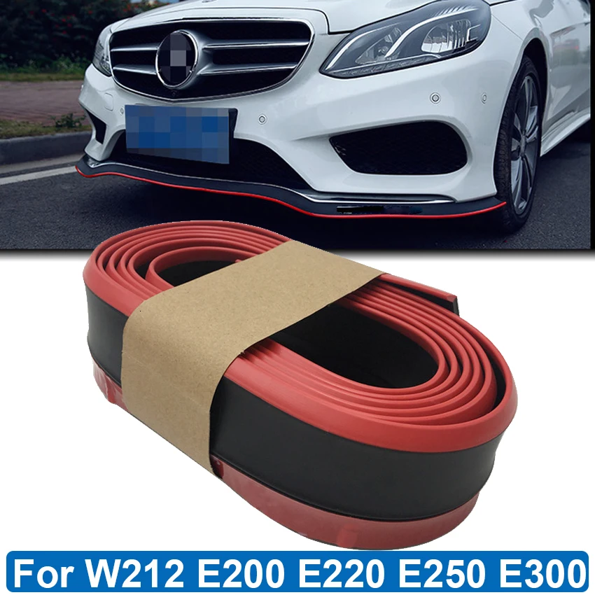 Predný nárazníkový strážny splitter Splitter Spiler Spiler Side Sukňa Anti Scratch for Mercedes Benz E trieda W212 E200 E220 E250 E300 E350