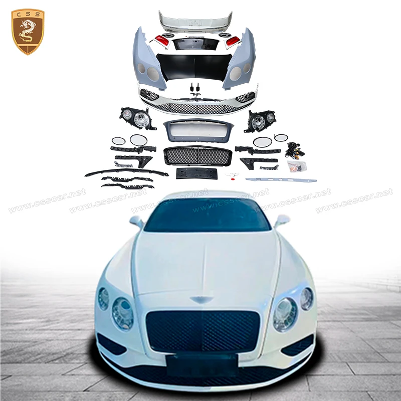 Predný zadný nárazník Fender Fender Mudguard Tailpipe Motor Cover pre Bentley Continental GT 2004-2012 Old to New 2017