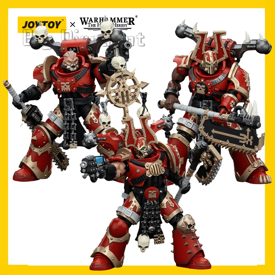 [Predobjednávka] Joytoy 1/18 Warhammer 40000 Action Figure World Eaters Khorne Berzerker 3pcs Model Doprava zdarma