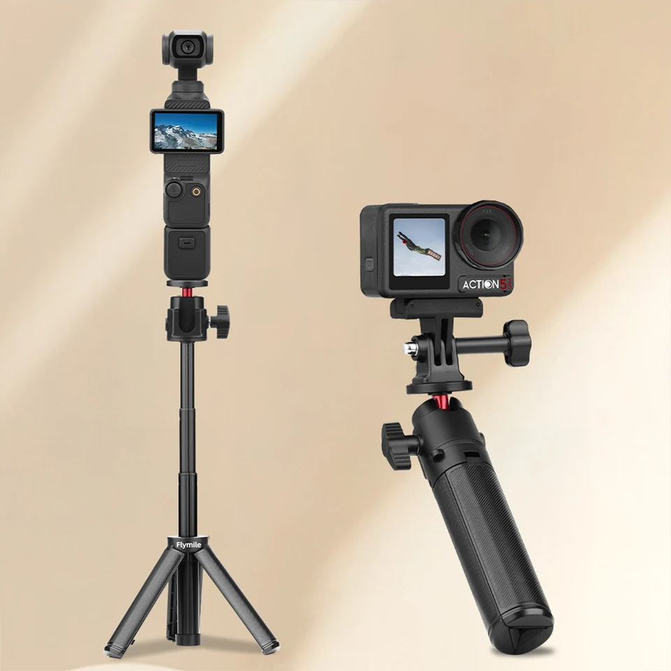 Predĺžená tyč s statívom s 1/4 palcovým závitom predlžujúcim selfie tyčinka tyčinky protistateľný statív stojan pre GoPro/Action/Insta360/vrecko