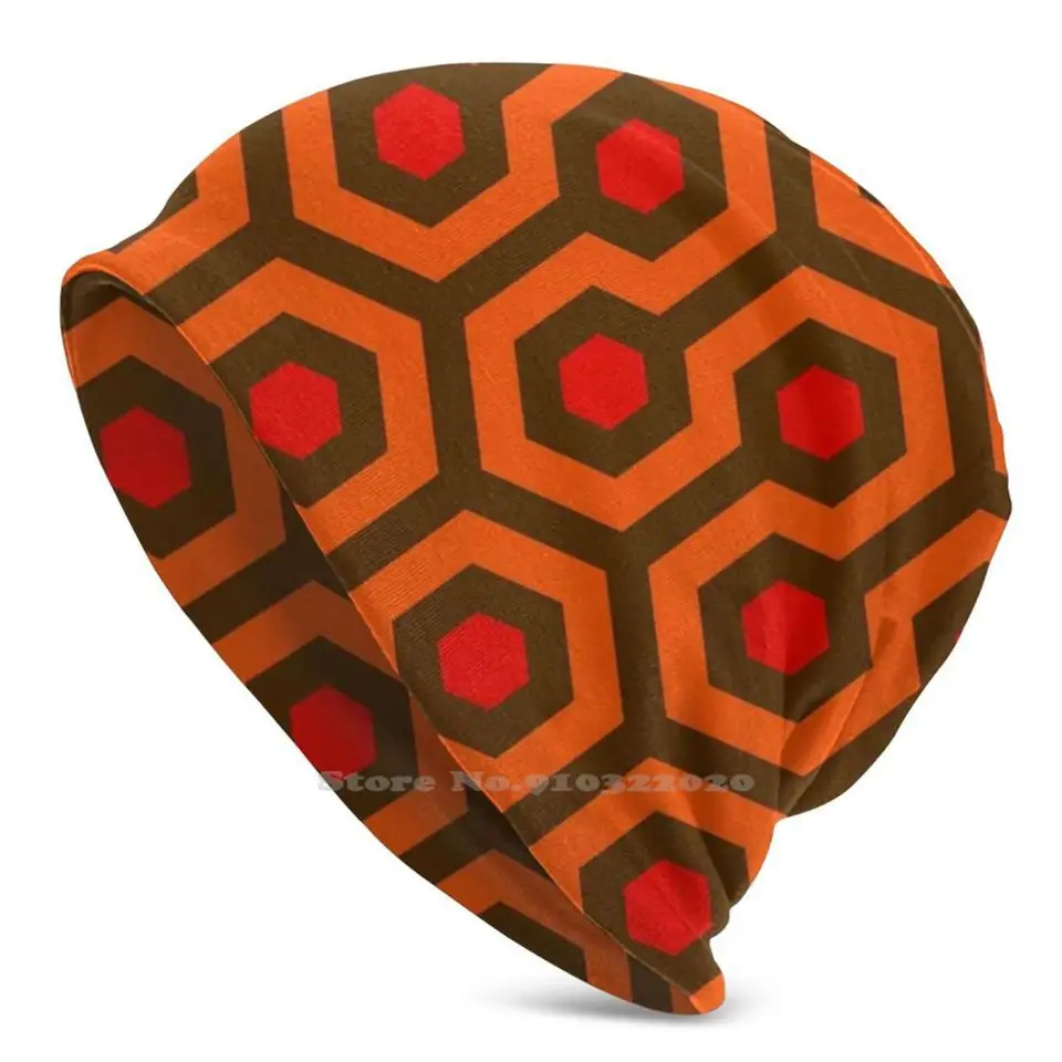 Prehľad zimné teplé pletené čiapky Beanie Muži žiariaci osemdesiatyri roky kinemalo film Kubrick Film Pattern Overlook Hotel Hexagon