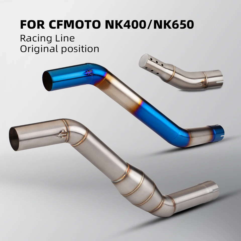 Prekĺznite pre CFMoto NK400 NK650 NK 650 Elbow 51mm Motorcycle Výfukový únikový systém modifikovaného tlmiča Middle Link Letter