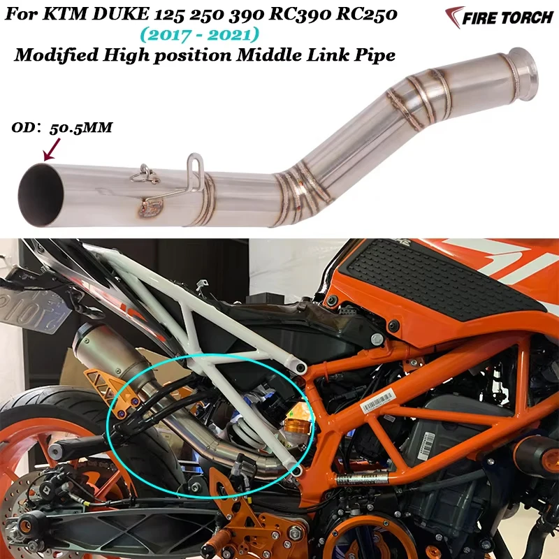 Prekĺznite pre KTM Duke 390 250 200 125 RC390 RC250 2017 - 2020 Modifikovaný výfuk Motocyklu stredná prepojená rúrka rúrka TUMBLER ESCAPE MOTO