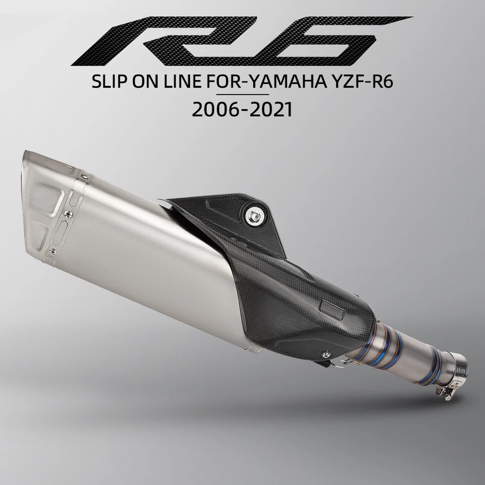 Prekĺznite pre Yamaha YZF R6 2006-2021 Výfukový systém motocykla upravte úniku Titán zliatiny Middle Link Rúrky