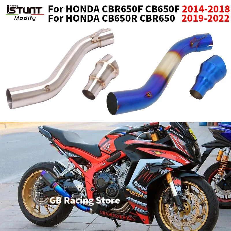 Prekĺznutie pre Honda CB650F CBR650F 2014 - 2018 CB650R CBR650 2019 - 2022 Motocykel Motocykel upravený 60 mm rozhranie stredné linkové potrubie