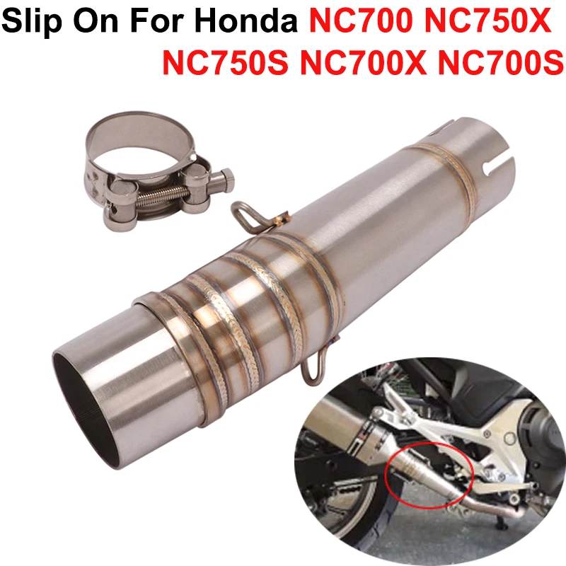 Prekĺznutie pre Honda NC700 NC750X NC750S NC700X NC700S Motorcycle Výfukové únikové systémy modifikujte stredné prepojenie potrubie TUFFLER 51 mm