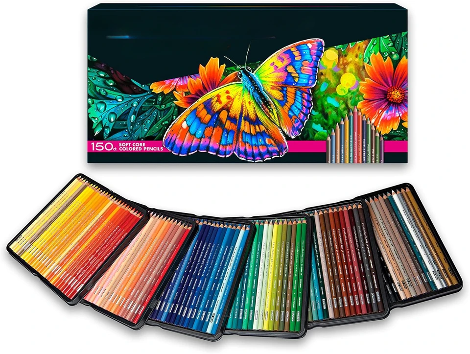 Premier Colored Cencils, Soft Core, 150 Count, Lightfast, Ultra-hladko, sfarbenie dospelých