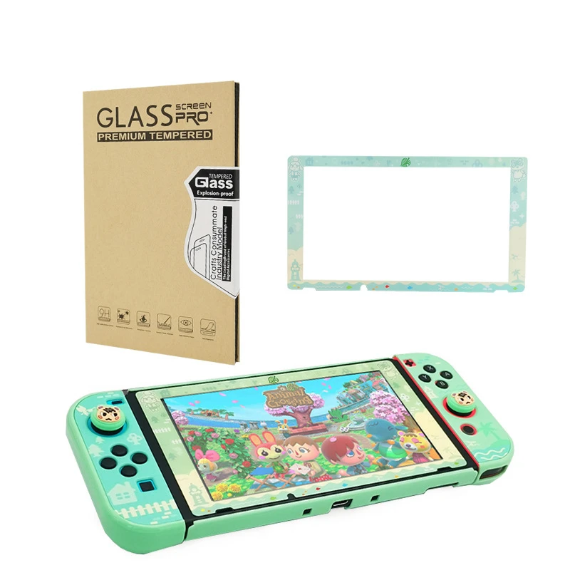 Premium 9 hodín pre kríženie zvierat pre Nintendo Switch Controller Templered Glass Film Film Game Console Protector Ochranca Film