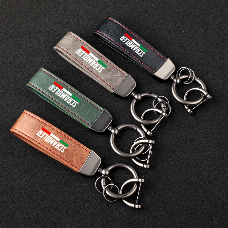 Premium materiál kožená kožená reťaz motocykla kľúča pre Ducati Scrambler 800 SuperSport Panicalle Accessories