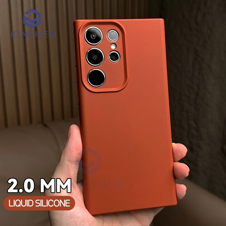 Premium S24ultra Liquid Silikone Case pre Samsung Galaxy S22 Plus S23 S24 Ultra 5G Soft Shock -odolný nárazový nárazník Funda Funda