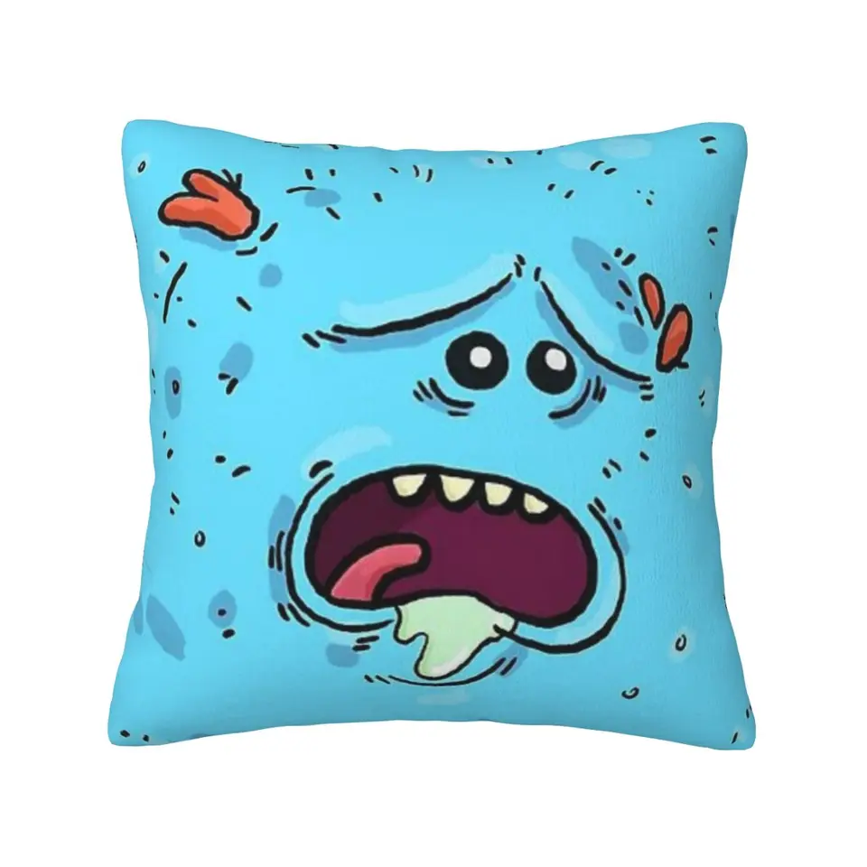 Premium zamatový vankúš pokrýva pán Meeseeks plná tvár odolná voči vrások a luxusné vankúšové puzdrá na celoročné pohodlie