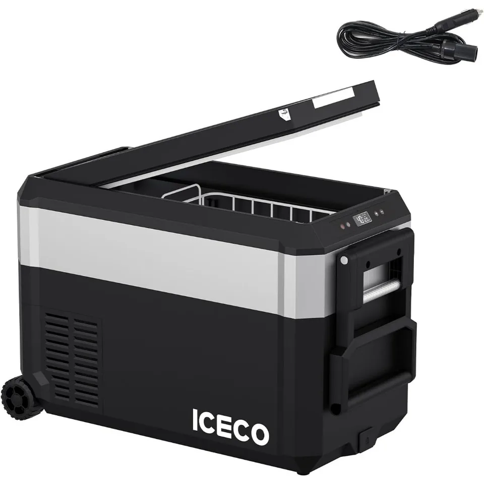 Prenosná chladnička, 12 -volt chladnička s kompresorom Secop, DC 12/24V, AC 110/240V, -4 ° F až 68 ° F, pre vonkajšie, auto a domov