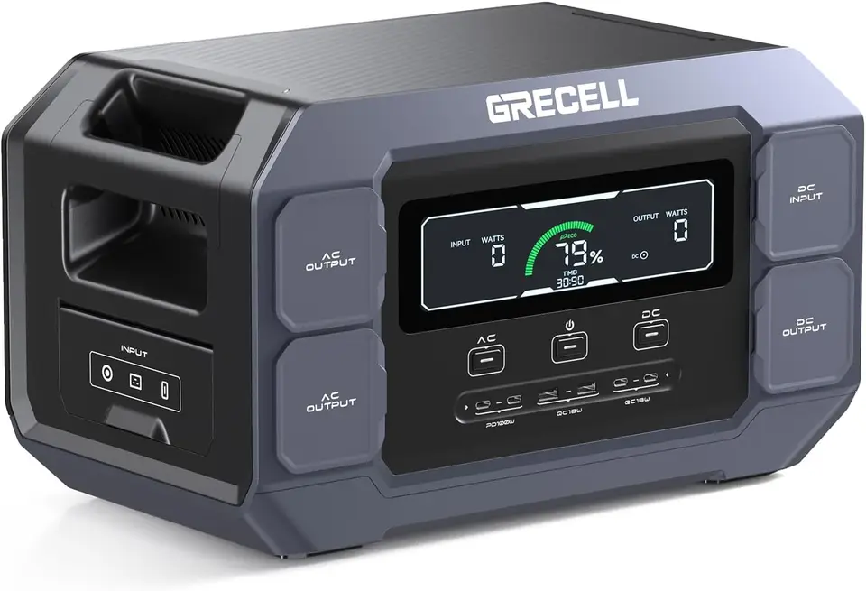 Prenosná elektráreň 2200W Solárna generátor 1126WH LifePo4 Batéria 1,25 hodiny rýchle nabíjanie s 4 × 2200 W (vrchol 4800 W)