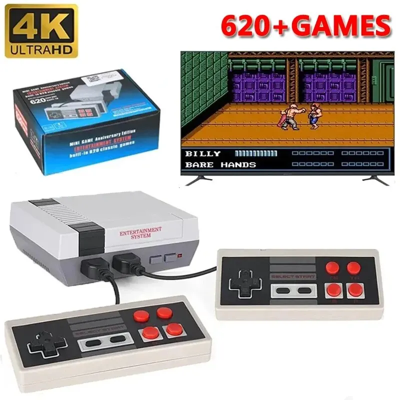 Prenosná herná konzola Mini retro videohier vstavaná 620 hier 8-bitová televízna konzola FC NES pre vianočné darčeky