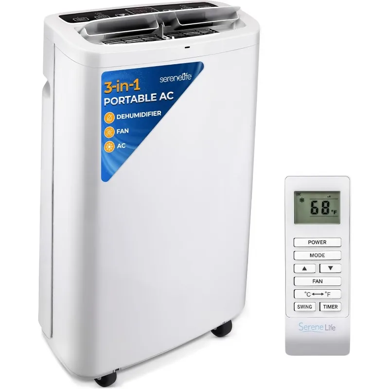 Prenosná kondicionér 14 000 BTU so vstavaným odvlhčovačom - prenosná striedavá jednotka pre miestnosti do 650 štvorcových stôp - diaľkové ovládanie