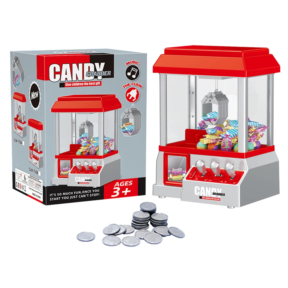 Prenosná mini arkádová herná machine Coin Prevádzkovaná hudba Candy Grabber Party Dodávky batérie na batériu Zábava pre deti dospelých
