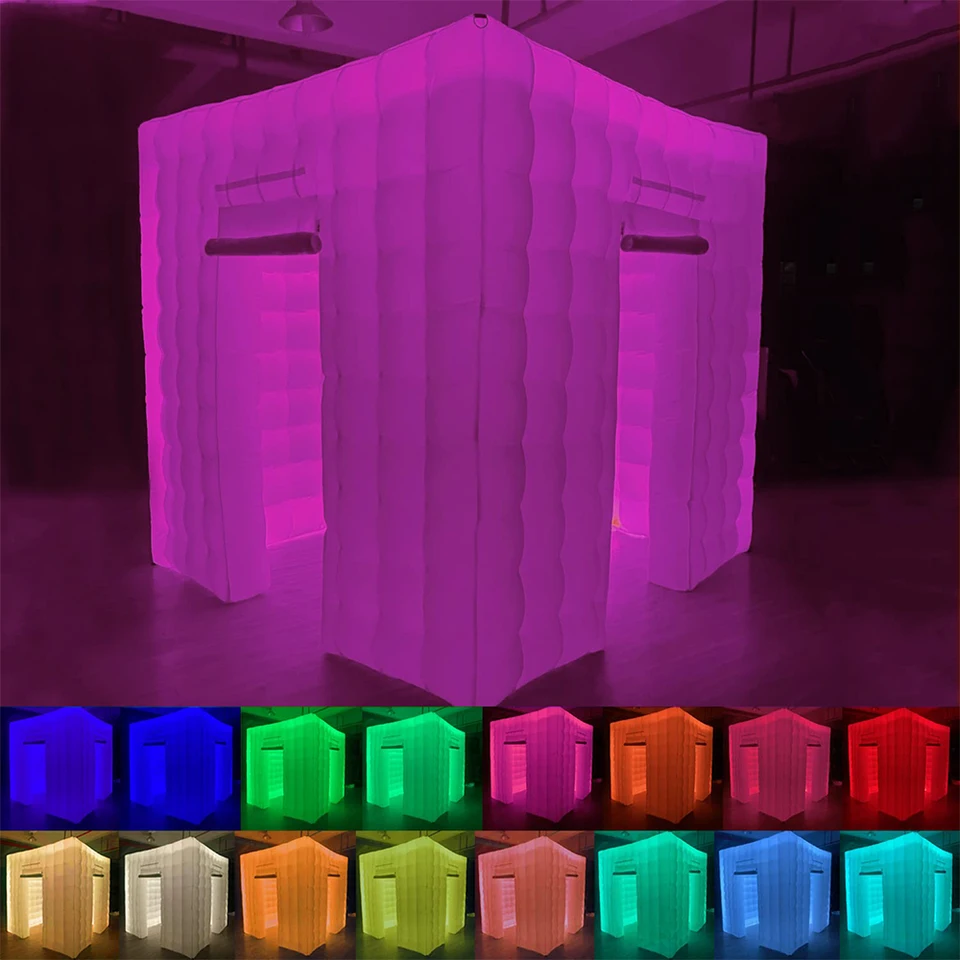 Prenosná nafukovacia fotografická stánok Photobooth Cube Stan so pozadím fotografických stánkov pre večierok pre večierky