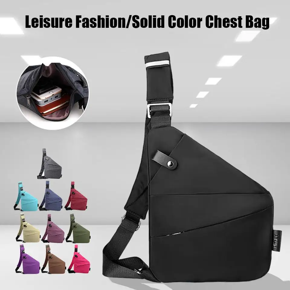 Prenosná neformálna malá vrecká bezpečnostné vrecko na voľný čas Cestovné vrecká proti krádeži batohu na hrudi Crossbody Outdoor Bag Bag ME P2U0