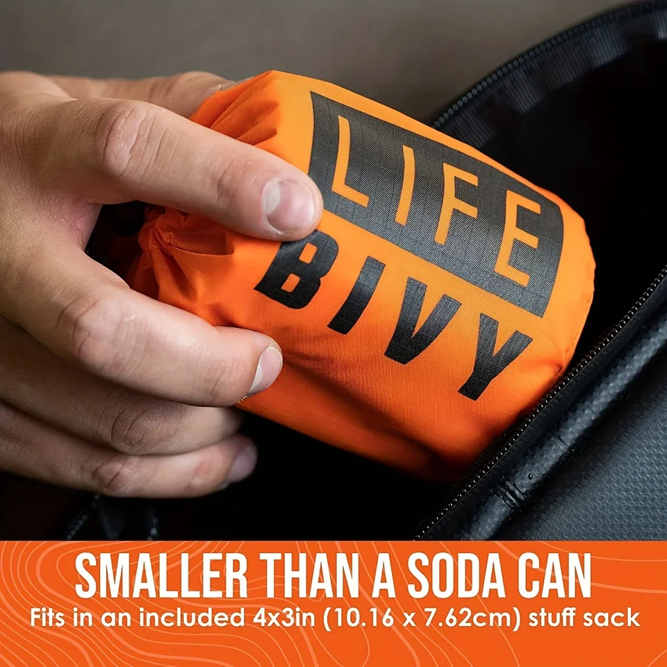 Prenosná nepremokavá núdzová prežitie Spací vrecko Outdoor EDC Camping Gear Thermal Sack First Aid Záchranná súprava Mylar prikrývka