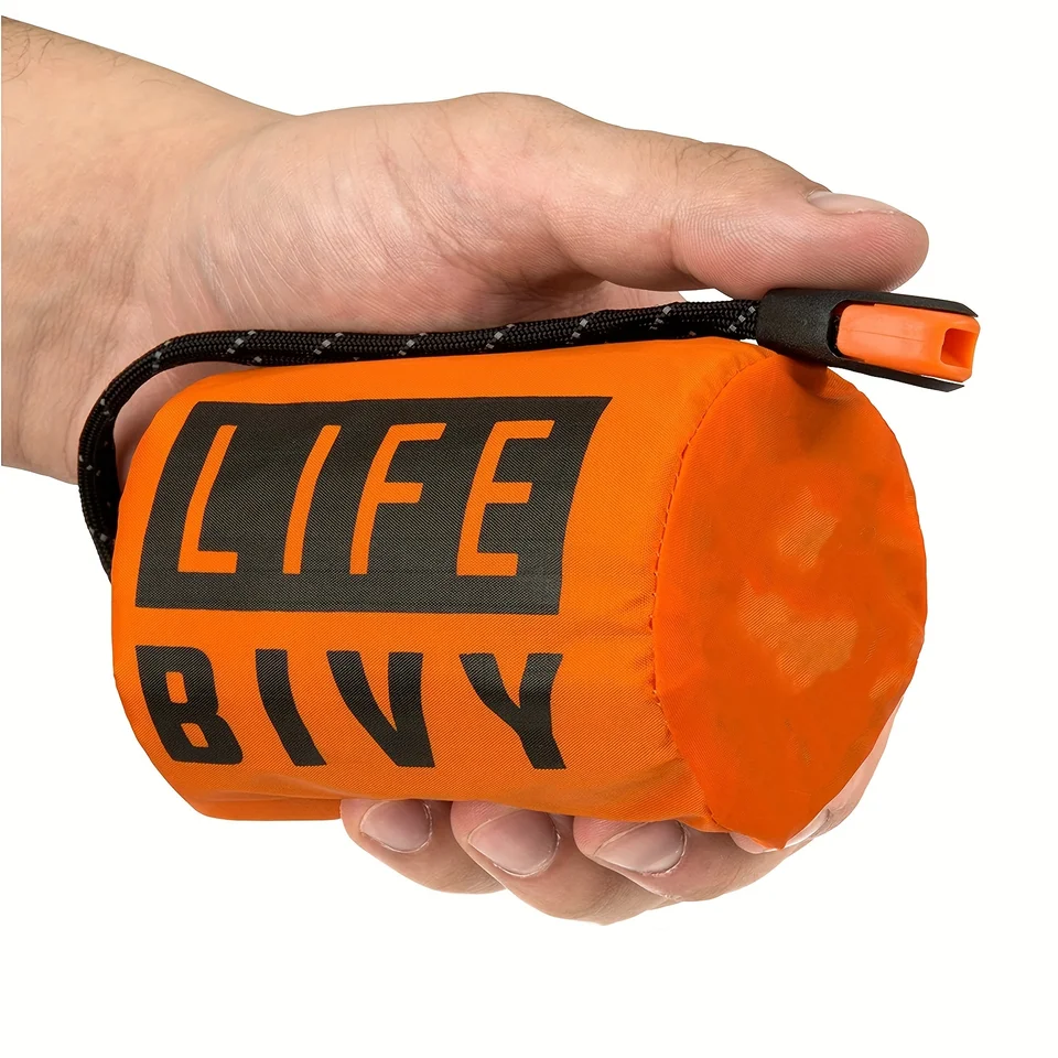 Prenosná nepremokavá núdzová prežitie Spací vrecko Outdoor EDC Camping Gear Thermal Sack First Aid Záchranná súprava Mylar prikrývka
